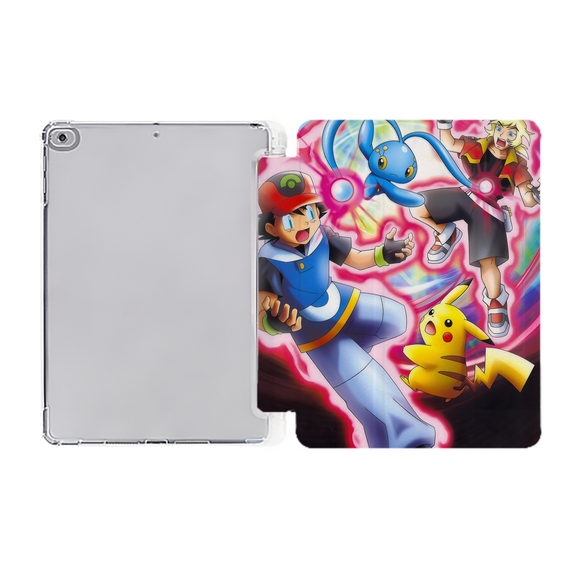 （画像用） ポケットモンスター Pokémon IPad ケース ペン収納付き 三つ折りスタンド PUレザー×シリコン 対応機種9.5/10.5/10.9インチ